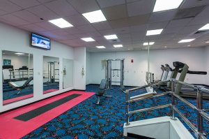 Indoor fitness center at Maingate Lakeside Resort in Kissimmee Florida.